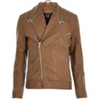 River Island Menslight Leather-look Biker Jacket