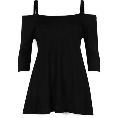 River Island Womens Lace Back Cold Shoulder Top