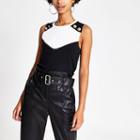 River Island Womens Button Detail Embellished Tank Top