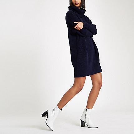 River Island Womens Knit Oversized Roll Neck Jumper