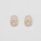 River Island Womens Rose Gold Plated Circle Stud Earrings