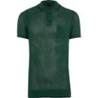 River Island Mens Mesh Muscle Fit Polo Shirt