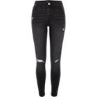 River Island Womens Washed Amelie Ripped Super Skinny Jeans