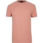River Island Mens Waffle Cotton Slim Fit T-shirt