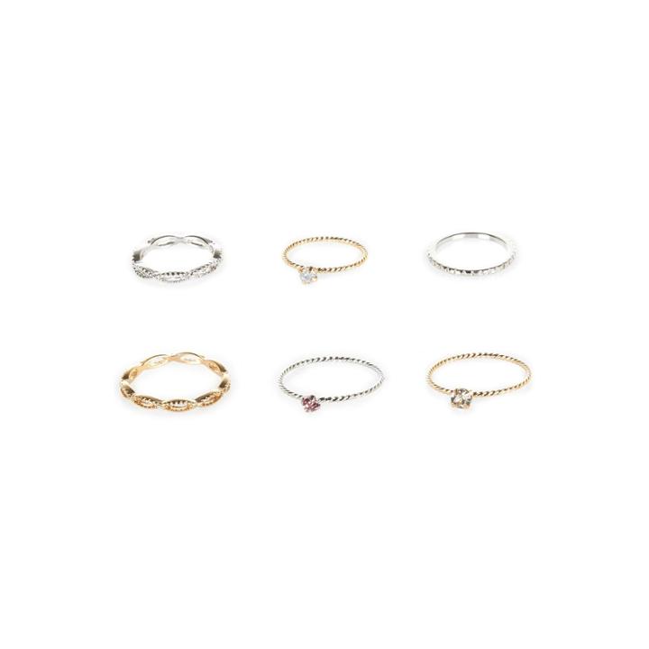 River Island Womens Mixed Delicate Rings Pack