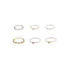 River Island Womens Mixed Delicate Rings Pack