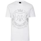 River Island Mens White Rvr Diamante Slim Fit T-shirt