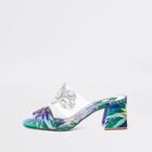 River Island Womens Textile Print Block Heel Sandals