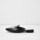 River Island Womens Rhinestone And Pearl Backless Loafers
