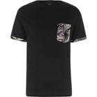River Island Mens Floral Print Pocket T-shirt