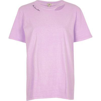 River Island Womens 'no Connection' Slash Neck T-shirt