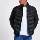 River Island Mens Zip Front Funnel Neck Puffer Jacket