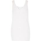 River Island Womens White Knit Metallic Lace-up Backk
