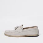 River Island Mens Ice Suede Tassel Loafers