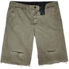 River Island Mens Distressed Slim Fit Shorts