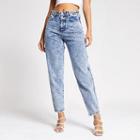 River Island Womens Acid Wash Barrel Leg Jeans