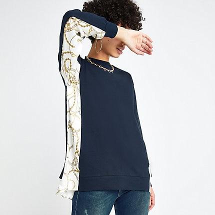 River Island Womens Chain Print Sweatshirt