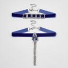River Island Womens Velvet Diamante Drop Choker Set