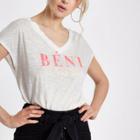 River Island Womens 'beni' Short Sleeve Slouch T-shirt