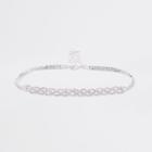 River Island Womens Silver Tone Diamante Loop Choker