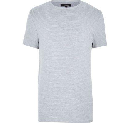 River Island Mens Ribbed Short Sleeve Top