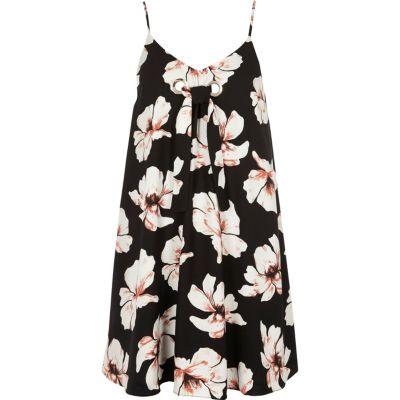 River Island Womens Floral Print Tie Front Slip Dress