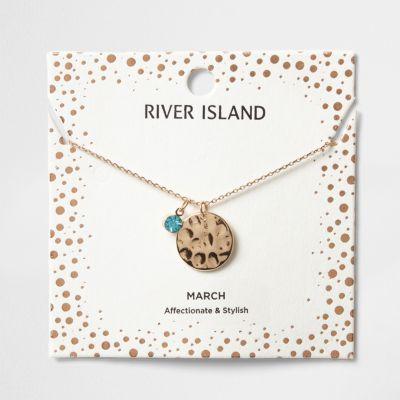 River Island Womens Gem April Birthstone Necklace