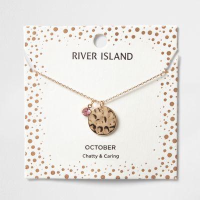River Island Womens Gem October Birthstone Necklace