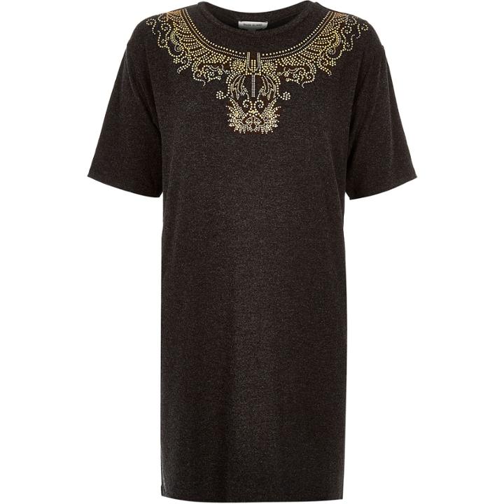 River Island Womens Studded Oversized T-shirt