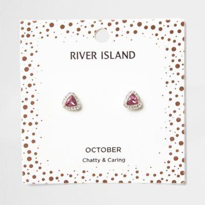 River Island Womens Gem October Birthstone Stud Earrings