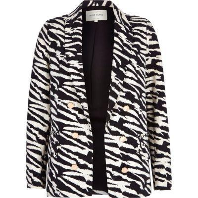 River Island Zebra Print Relaxed Blazer