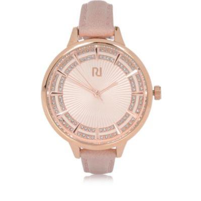 River Island Womens Diamant Thin Strap Watch