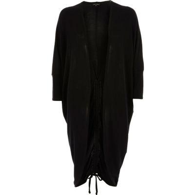 River Island Womens Knit Ruched Back Longline Cardigan
