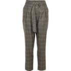 River Island Womens Check Stripe Side Tapered Trousers