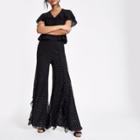 River Island Womens Split Front Frill Trousers