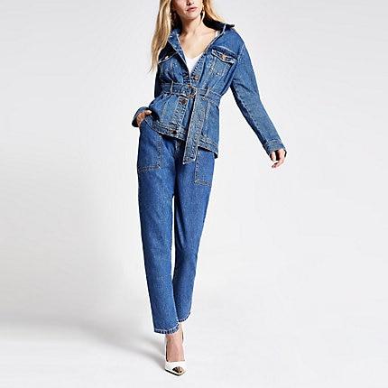 River Island Womens Belted Denim Jacket