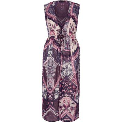 River Island Womens Floral Sleeveless Longline Kimono