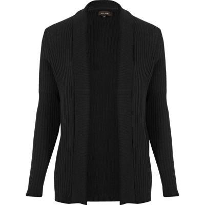 River Island Mens Waffle Muscle Fit Cardigan