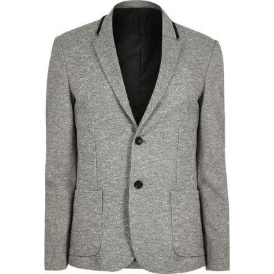 River Island Mens Tape Collar Skinny Fit Blazer