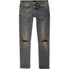 River Island Mens Washed Ripped Knee Sid Skinny Jeans