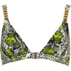 River Island Womens Snake Clip Front Triangle Bikini Top