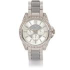 River Island Womens Silver Tone Chunky Embellished Watch