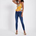 River Island Womens Floral Print Peplum Hem Cami Top