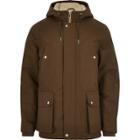 River Island Mensbrown Borg Hooded Coat
