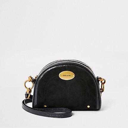River Island Womens Croc Embossed Circle Cross Body Bag