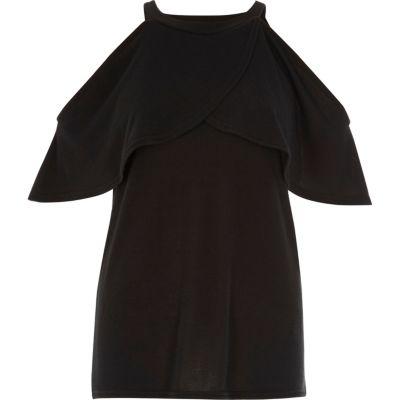 River Island Womens Cape Cold Shoulder Top
