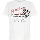 River Island Womens White 'problemes L'amour' Tape Heart T-shirt