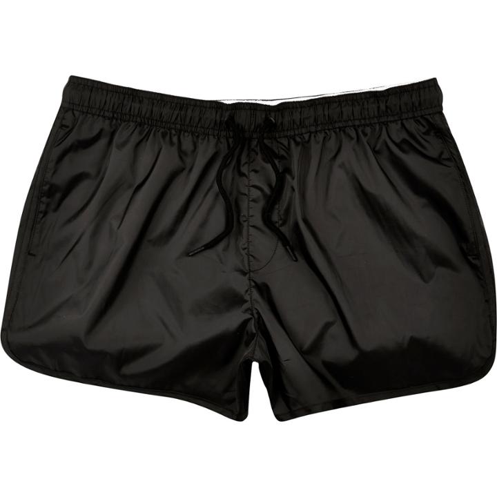 River Island Mensblack Plain Swim Shorts