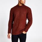 River Island Mens Rust Long Sleeve Regular Fit Knitted Jumper