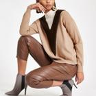 River Island Womens Knit V Turtle Neck Jumper